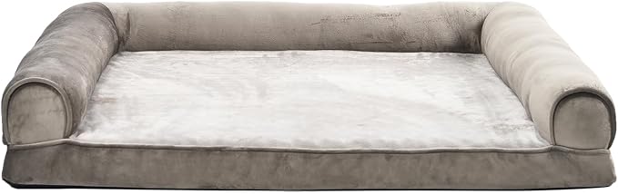 Large Orthopedic Foam Dog Bed with U-Shaped Bolsters – 36 × 27 Inches