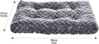 Grey Plush Washable Pet Bed and Crate Pad for Cats and Dogs