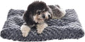 Grey Plush Washable Pet Bed and Crate Pad for Cats and Dogs