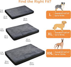 Grey Cooling Gel Memory Foam Dog Bed with U-Shaped Bolsters – 35 × 22 Inches