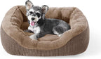 Plush Orthopedic Dog Bed with Raised Sides and Anti-Slip Base