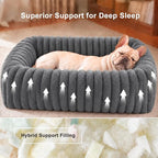 20-Inch Plush Donut Pet Bed with Removable Washable Cover