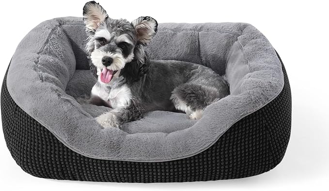 Plush Orthopedic Dog Bed with Raised Sides and Anti-Slip Base