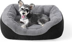 Plush Orthopedic Dog Bed with Raised Sides and Anti-Slip Base