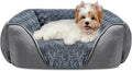 Small Orthopedic Rectangle Pet Bed with Raised Bolsters – 20 × 19 Inches