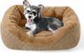Plush Orthopedic Dog Bed with Raised Sides and Anti-Slip Base