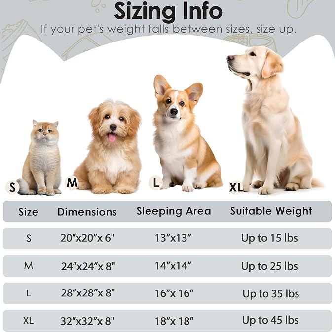 Cozy Round Plush Pet Bed for Cats and Small Dogs – Light Grey
