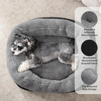 Plush Orthopedic Dog Bed with Raised Sides and Anti-Slip Base