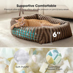 White Plush Pet Sofa Bed with Removable Cover for Small Dogs and Cats