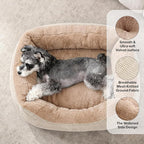 Plush Orthopedic Dog Bed with Raised Sides and Anti-Slip Base