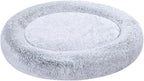 Grey Faux Fur Donut Pet Bed with Removable Cover – 45-Inch