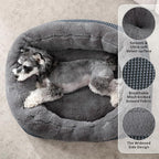 Plush Orthopedic Dog Bed with Raised Sides and Anti-Slip Base